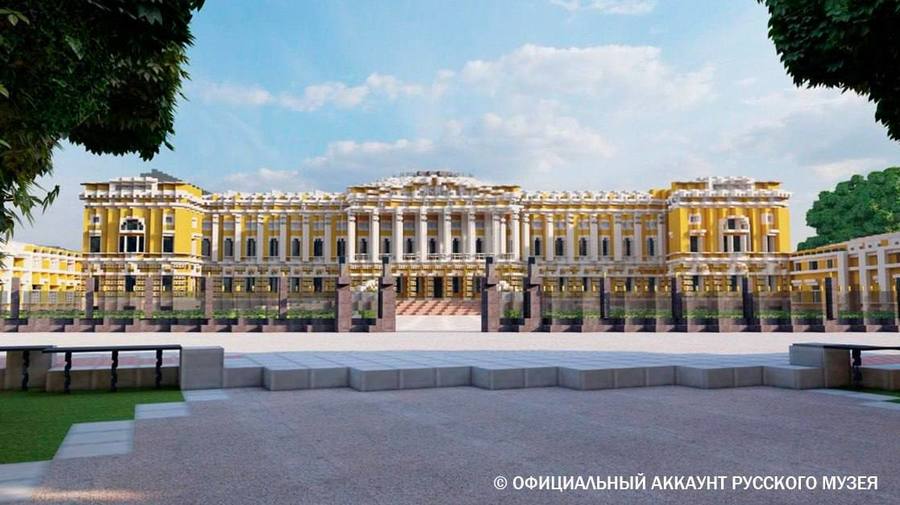 Русский музей полностью воссоздали в Minecraft — теперь можно виртуально прогуляться по Михайловскому дворцу, Инженерному замку и кордегардиям.