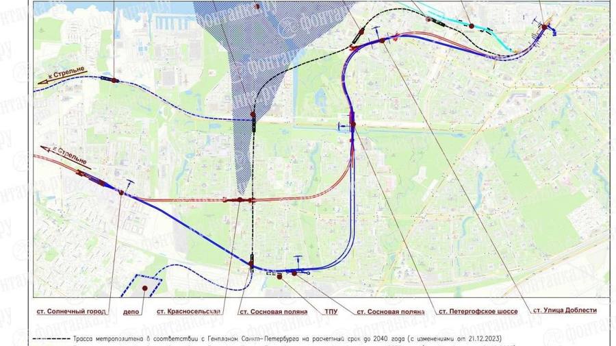 Ⓜ Метро до Сосновой Поляны могут переложить из‑за подземной палеодолины