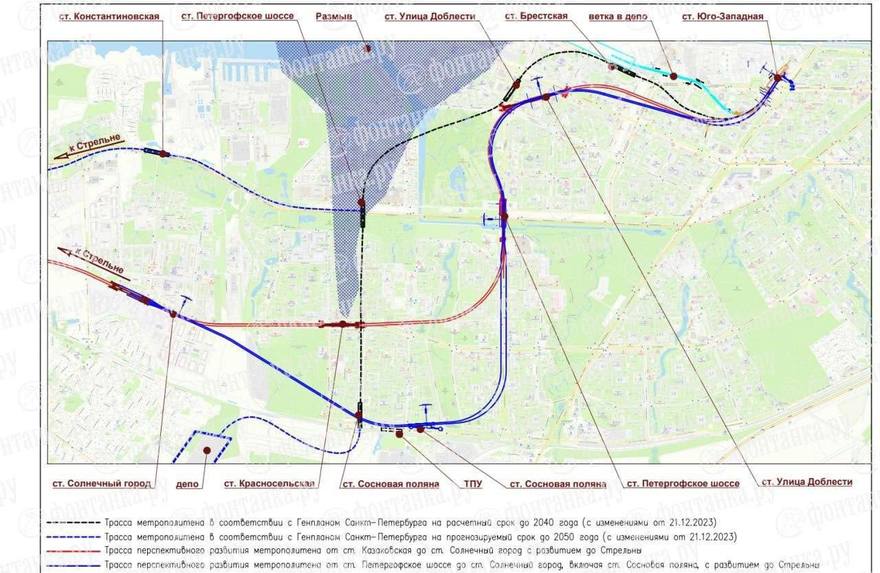 Ⓜ Метро до Сосновой Поляны могут переложить из‑за подземной палеодолины