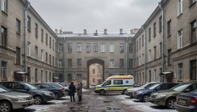 На Петроградской дворник спас ребенка, упавшего с седьмого этажа