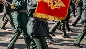 Первая репетиция парада Победы прошла на Дворцовой площади.