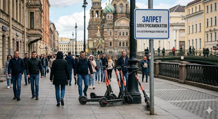 Петербург против самокатов: больше половины горожан — за полный запрет