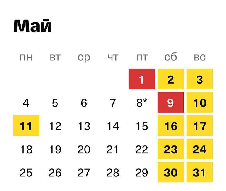 Планируем отдых: в мае нас ждут 12 выходных дней при 19 рабочих.