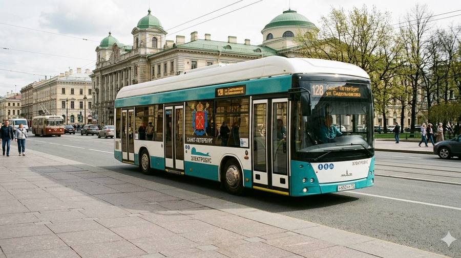 На дороги Петербурга вышли 100 новых электробусов