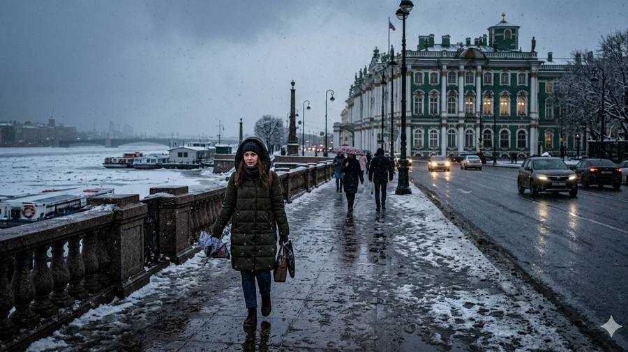 Снег задержится в Петербурге до начала мая