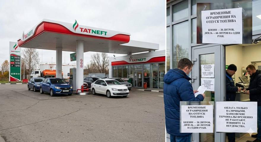 «Татнефть» ограничила продажу топлива на своих АЗС