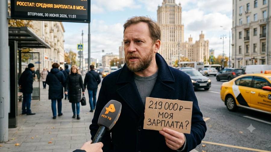 Средняя зарплата в Москве пробила отметку в 219 000 рублей, сообщает Росстат