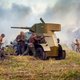 Военно-историческая реконструкция «Бой на подступах к Ленинграду» в семейном парке «Стальной десант» 