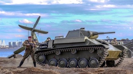 Военно-историческая реконструкция «Бой на подступах к Ленинграду» в семейном парке «Стальной десант»  — фото 5