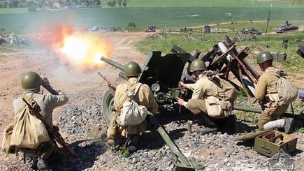 Военно-историческая реконструкция «Бой на подступах к Ленинграду» в семейном парке «Стальной десант»  — фото 8