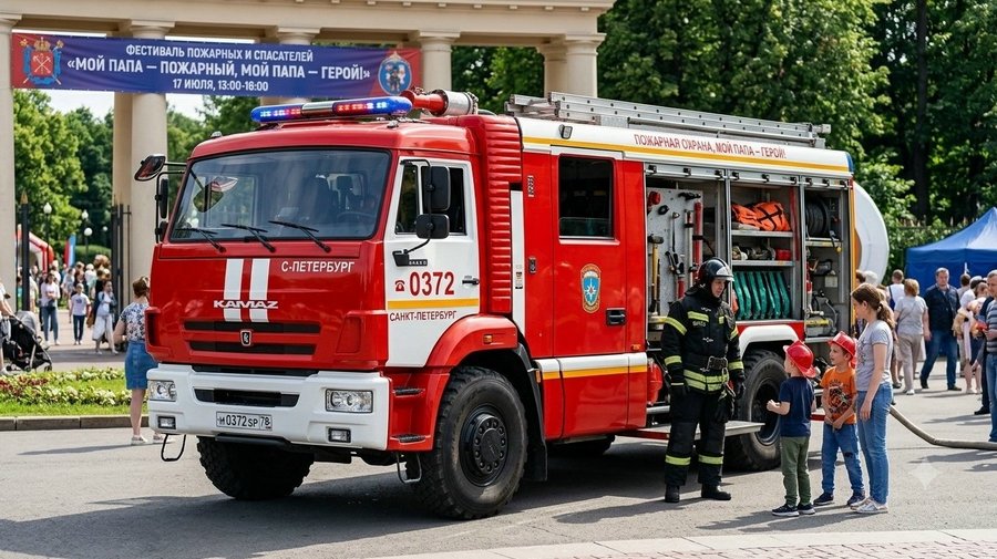 Фестиваль пожарных и спасателей в Парке 300-летия