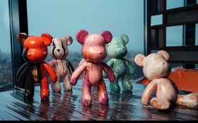 Арт-вечеринка Artvibes. Роспись Мишки Bearbrics в ресторане…