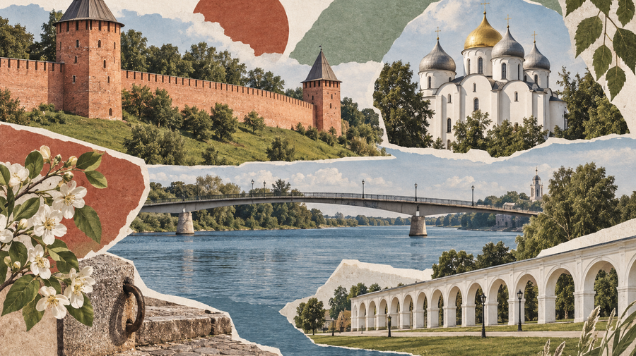 Два берега Волхова: пешая прогулка по Великому Новгороду