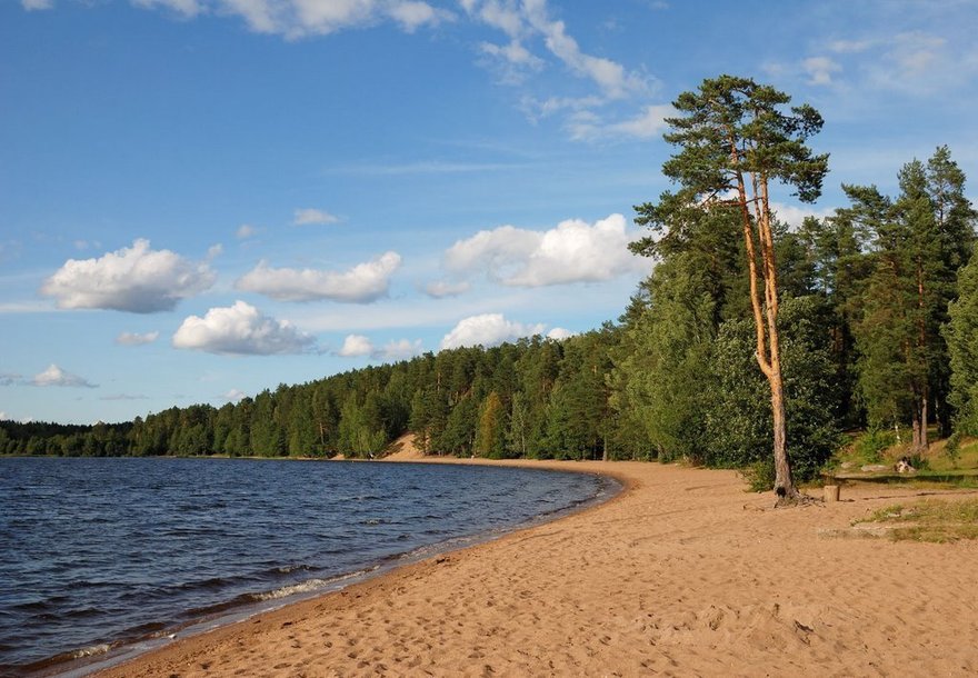 Пляж озера Красавица