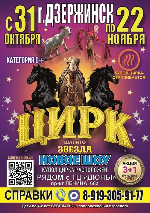 Цирк шапито "Звезда" В г. Дзержинск