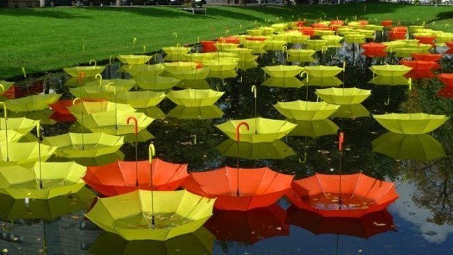 В Петербурге в плавание отправят разноцветные зонтики