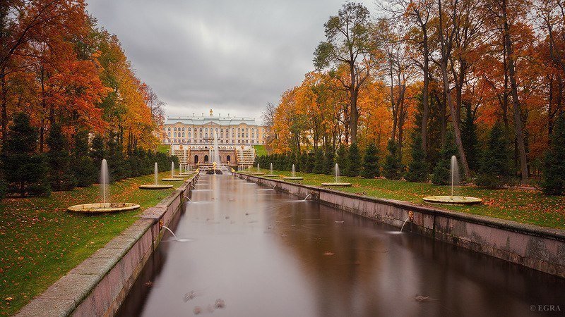 Нижний парк Петергоф ноябрь
