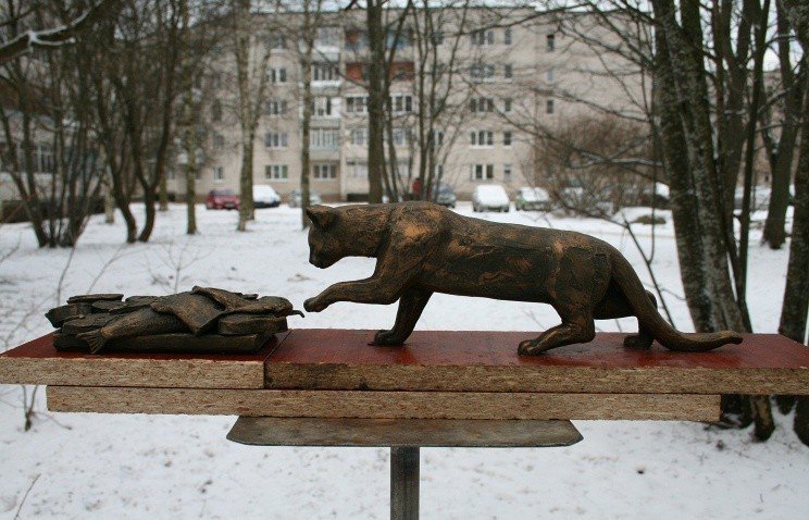 В Петербурге создали скульптуру знаменитой кошки Матроски — любительницы морепродуктов