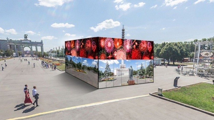 Огромный 3D-куб с кинотеатром установят на ВДНХ к 9 мая