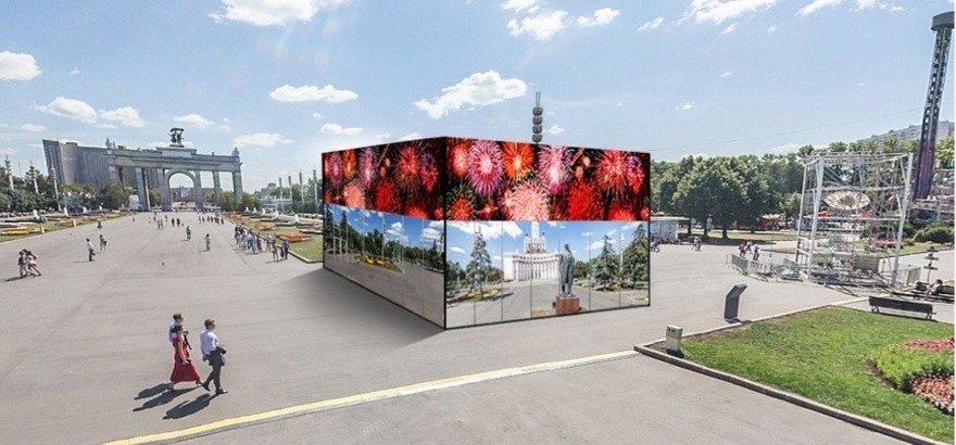 Огромный 3D-куб с кинотеатром установят на ВДНХ к 9 мая