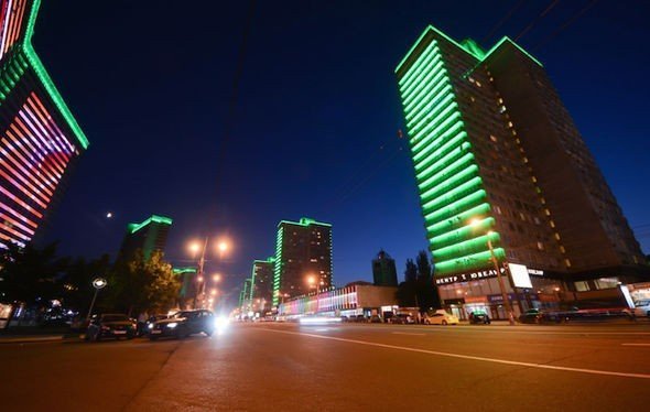 Здания в центре города «окрасятся» в зелёный цвет 