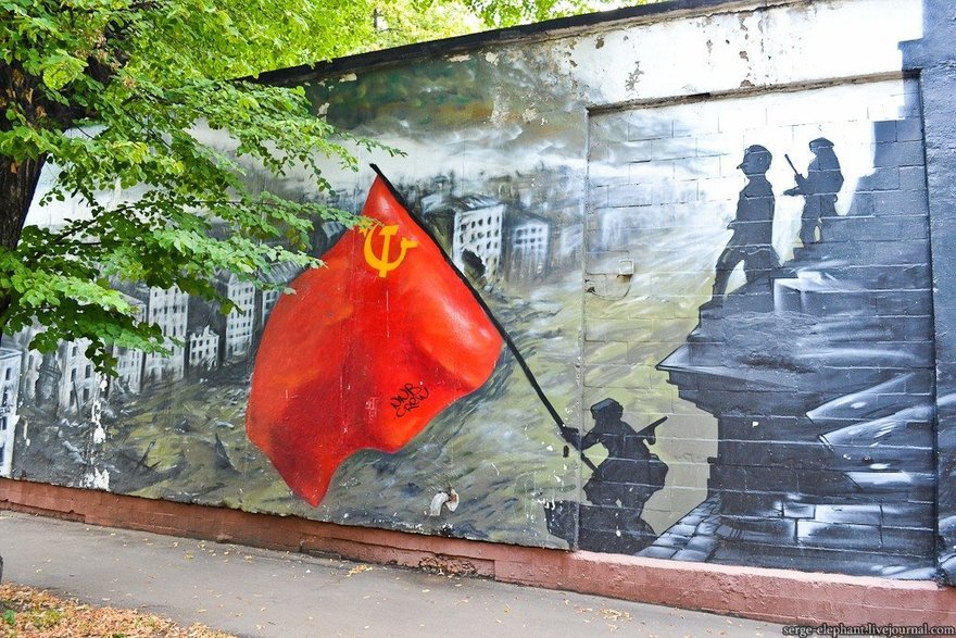 Патриотическое граффити появится в подземном переходе возле станции метро «Парк Победы»