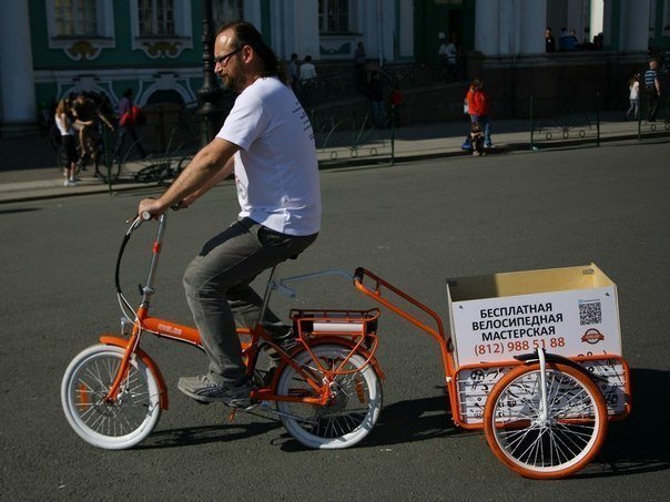 Бесплатная мобильная велосипедная мастерская