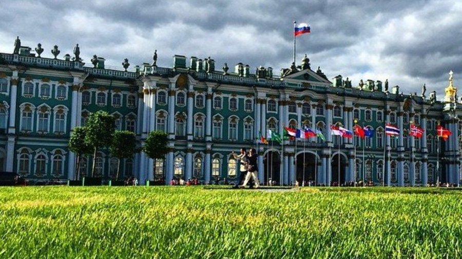 Как выглядит сад на Дворцовой площади