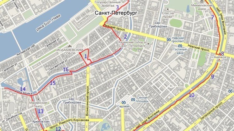 Веломаршрут по набережным Петербурга