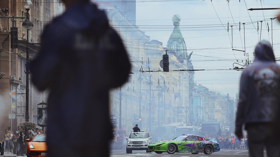 Невский проспект «оккупировали» дрифтеры