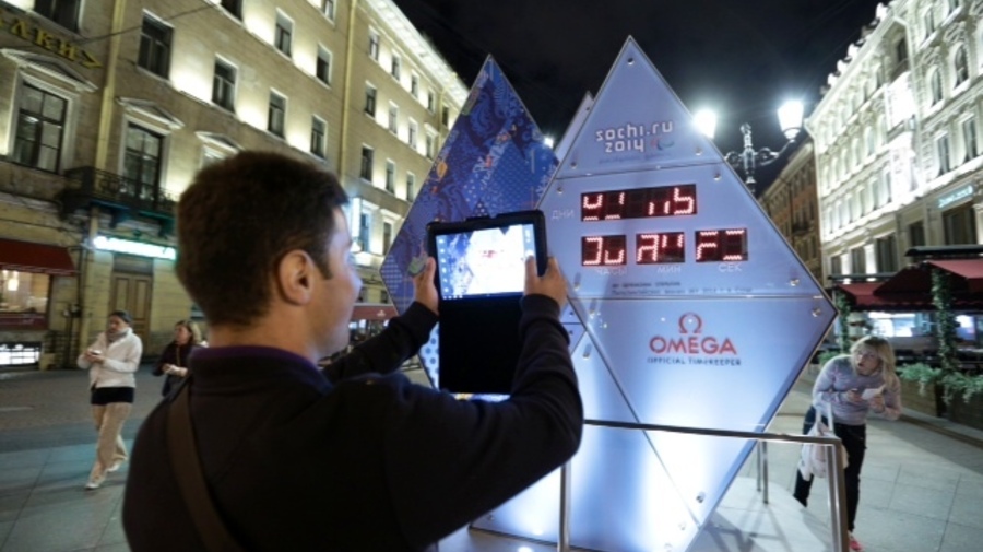 Часы обратного отсчета до Олимпиады в Сочи-2014 сломались