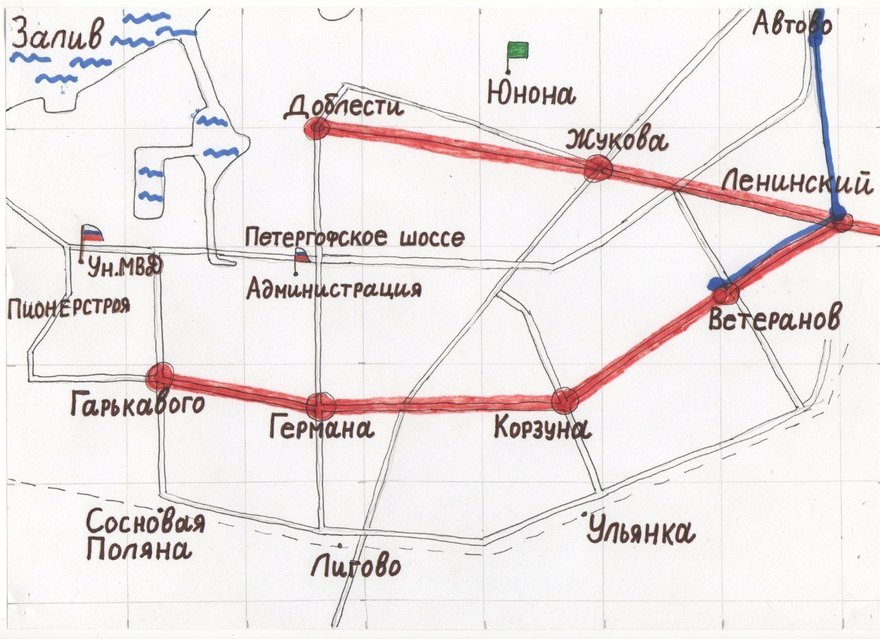 Карта сосновая поляна спб