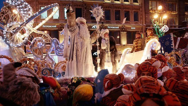 Приезд Деда Мороза в Санкт-Петербург