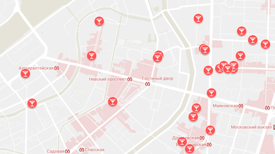 Барную карту Петербурга составили для горожан 