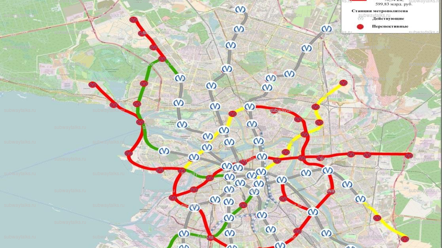 В Петербурге представили схему развития метрополитена на ближайшие 30 лет